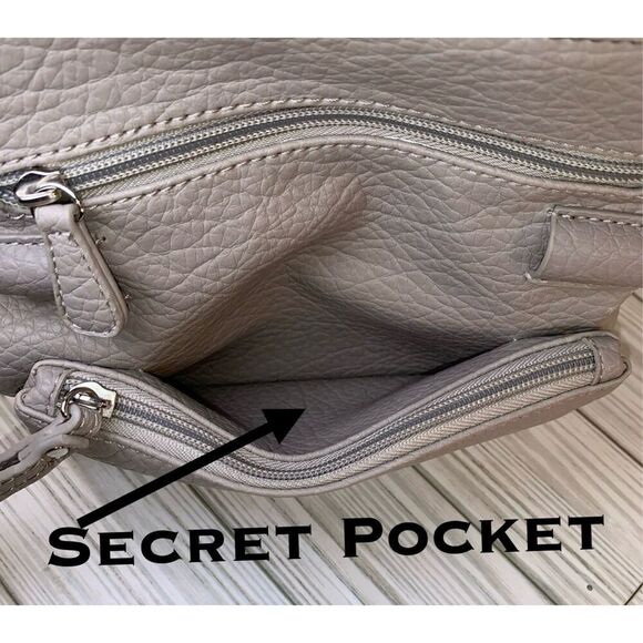 Nine West Coralia Gray Faux Leather Mini Tunnel Crossbody/Clutch - Picture 11 of 15